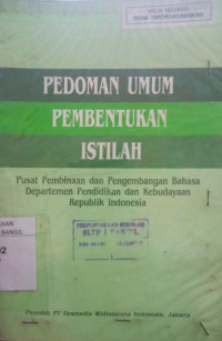 PEDOMAN UMUM PEMBENTUKAN ISTILAH